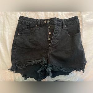 Free people size 27 black jean shorts